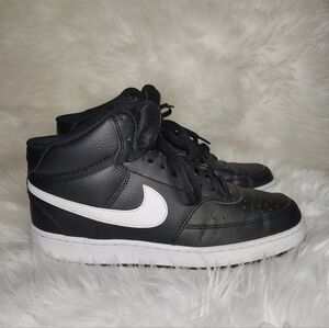 Nike Men's Court Vision Mid Next Nature Black & White Sneakers